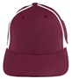  Adult/Youth Flexfit, Pre-curved bill, Low Profile Baseball/Trucker Caps MAROON/WHITE Front