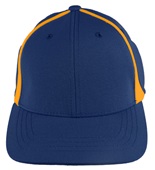  Adult/Youth Flexfit, Pre-curved bill, Low Profile Baseball/Trucker Caps NAVY/GOLD Front
