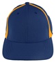  Adult/Youth Flexfit, Pre-curved bill, Low Profile Baseball/Trucker Caps NAVY/GOLD Front