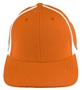  Adult/Youth Flexfit, Pre-curved bill, Low Profile Baseball/Trucker Caps ORANGE/WHITE Front