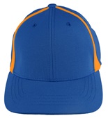  Adult/Youth Flexfit, Pre-curved bill, Low Profile Baseball/Trucker Caps ROYAL/GOLD Front