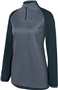 Womens 1/4 Zip Reflective Pullover  SLATE/GRAPHITE HEATHER Pocket