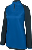 Womens 1/4 Zip Reflective Pullover SLATE/ROYAL Pocket