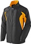 Womens Lined, Full-Zip, Pocketed Warm-Up Jacket BLACK/GOLD/WHITE Pocket