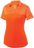 Augusta Sportswear Ladies V-Neck Shadow Sport Polo Shirt 5413 ORANGE Pocket