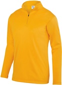Youth 1/4 Zip Wicking Fleece Pullover 5508 GOLD Pocket