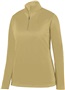 Womens, 1/4 Zip,  Long Sleeve Fleece Pullover Shirt VEGAS GOLD Pocket