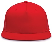 The Game Five Panel Trucker Cap GB452F RED/RED Front