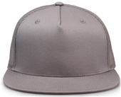 The Game Five Panel Trucker Cap GB452F LT GREY/LT GREY Front