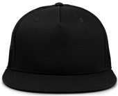 The Game Five Panel Trucker Cap GB452F BLACK/BLACK Front