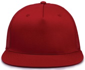 The Game Five Panel Trucker Cap GB452F CARDINAL/CARDINAL Front