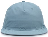 The Game Five Panel Poly Snapback Cap GB501 BLUE SURF Front