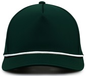 The Game 5 Panel Neoprene W/Snapback Cap GB505R DK GREEN/WHITE Front