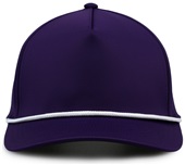 The Game 5 Panel Neoprene W/Snapback Cap GB505R PURPLE/WHITE Front