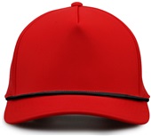 The Game 5 Panel Neoprene W/Snapback Cap GB505R RED/BLACK Front