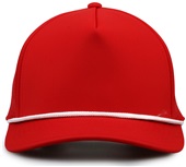 The Game 5 Panel Neoprene W/Snapback Cap GB505R RED/WHITE Front