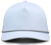 The Game 5 Panel Neoprene W/Snapback Cap GB505R WHITE/ GREY Front