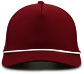 The Game 5 Panel Neoprene W/Snapback Cap GB505R CARDINAL/WHITE Front