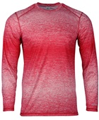 ParagonXP Mirage Ombre Stripes Sublimated UPF50+ Long Sleeve Tee 234 RED Front