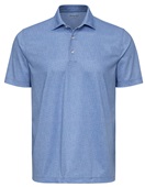 Paragon Adult Brunswick Linen Textured Pattern Printed Polo UPF30+ 156 BLUE SKY Pocket
