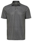 Paragon Adult Brunswick Linen Textured Pattern Printed Polo UPF30+ 156 DARK GRAY Pocket