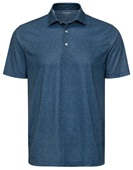 Paragon Adult Brunswick Linen Textured Pattern Printed Polo UPF30+ 156 NAVY Pocket