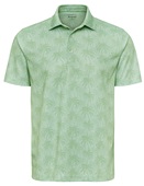 ParagonXP Adult Charleston Sublimated Palm Tree Print Polo UPF 30+ PALM GREEN Pocket