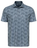 ParagonXP Adult Charleston Sublimated Palm Tree Print Polo UPF 30+ CADET BLUE Pocket