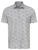 ParagonXP Adult Charleston Sublimated Palm Tree Print Polo UPF 30+ SILVER Pocket