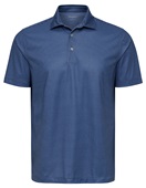 ParagonXP Adult Aiken Heathered Classic Striped Polo BLUE HEATHER/NAVY Pocket