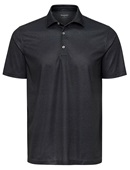 ParagonXP Adult Aiken Heathered Classic Striped Polo CHARCOAL HEATHER/BLACK Pocket