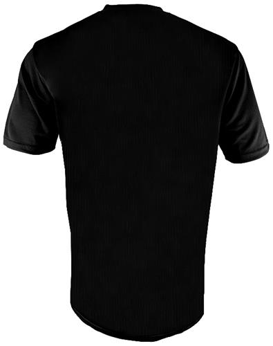 Alleson Adult 2-Button Henley Baseball Jerseys 522MM BLACK 