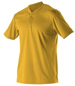 Alleson Adult 2-Button Henley Baseball Jerseys 522MM GOLD Pocket
