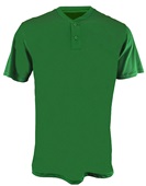 Alleson Adult 2-Button Henley Baseball Jerseys 522MM KELLY Pocket
