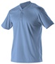 Alleson Adult 2-Button Henley Baseball Jerseys 522MM SKY BLUE Pocket