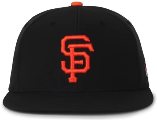 Outdoor Cap MLB-450 High Crown Flat Visor Home Cap San Francisco Giants 1SFH BLACK Front