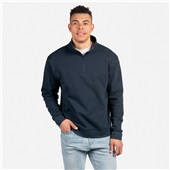 Next Level Unisex Santa Cruz Quarter Zip 9643 MIDNIGHT NAVY Pocket