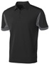 Tonix Men's Velocity LuxKnit Performance Polo Shirt 2230 BLACK/GREY Pocket