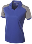 Tonix Ladies Ultimate Polo Shirt 2245 ROYAL/GRAPHITE Pocket
