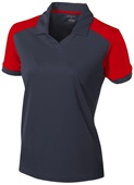 Tonix Ladies Ultimate Polo Shirt 2245 NAVY/SCARLET Pocket