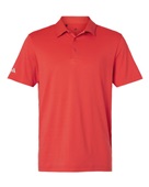 Adidas Textured Stripe Polo ADI-A704 BRIGHT RED Pocket