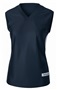 Womens Dazzle V-Neck Sleeveless Basketball Jersey NAVY/WHITE Front