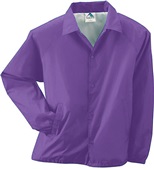 Augusta Adult Nylon Coach's Lined Jacket 3100 PURPLE Pocket