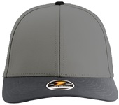 Zapped Apache 6-Panel Low-Medium Profile Snapback Baseball Caps SILVER/BLACK BILL Front