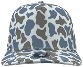 Zapped BlackHawk 5-Panel Medium Profile Snapback Baseball Caps BLUE OLD SCHOOL CAMO Front