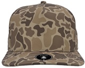 Zapped BlackHawk 5-Panel Medium Profile Snapback Baseball Caps BROWN OLD SCHOOL CAMO Front