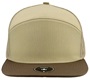 Zapped Cobra 6-Panel Medium Profile Flat Bill Snapback Baseball Caps KHAKI/BROWN BILL Front