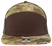 Zapped Cobra 6-Panel Medium Profile Flat Bill Snapback Baseball Caps MULTICAM-BROWN Front
