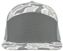 Zapped Cobra 6-Panel Medium Profile Flat Bill Snapback Baseball Caps OLD SCHOOL SNOW CAMO-GREY Front