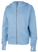 Charles River Women's Willow Full Zip Hoodie BLUE MIST Pocket